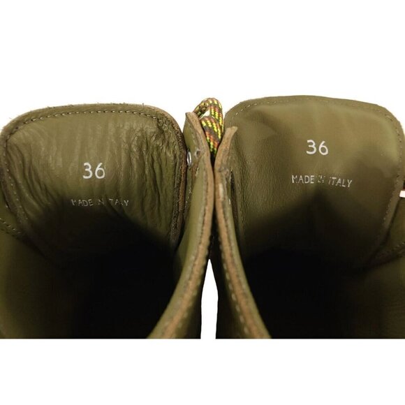 Diemme Leather Anatra Boots 36 6 Womens Olive Green New - Picture 11 of 16
